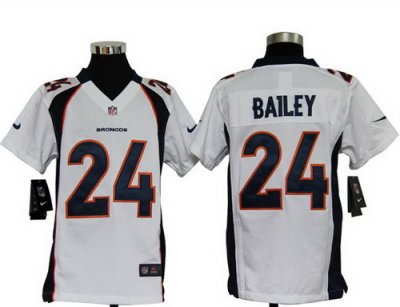 Youth Nike Denver Broncos 24# Champ Bailey White Nike NFL Jerseys