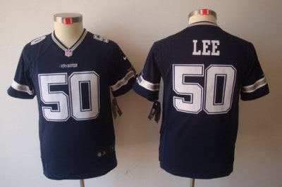 Youth Nike Dallas Cowboys #50 Lee Blue Color Limited Jerseys