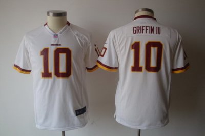 Youth Nike Washington Redskins #10 Robert Griffin III White Nike NFL Jerseys