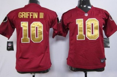 Youth Nike Washington Redskins #10 Robert Griffin III Red 80th NFL Jerseys