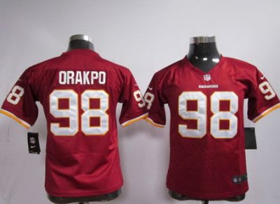 Youth Nike Washington Redskins 98# Brian Orakpo Red Jerseys