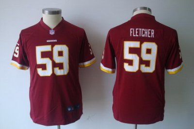 Youth Nike Washington Redskins 59# London Fletcher Red Jerseys