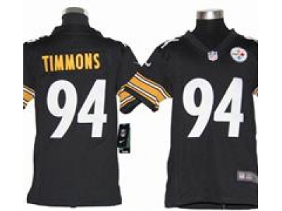 Youth Nike Youth Pittsburgh Steelers #94 Lawrence Timmons Black jerseys