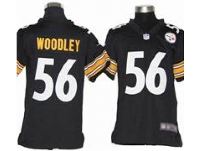 Youth Nike Youth Pittsburgh Steelers #56 Lamarr Woodley black jerseys