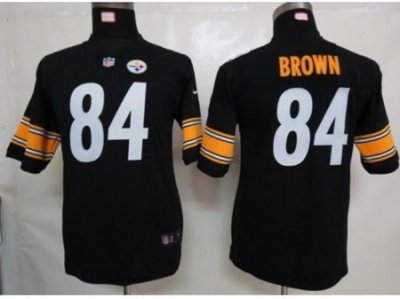 Youth Nike youth nfl Pittsburgh Steelers #84 Brown Black Jerseys