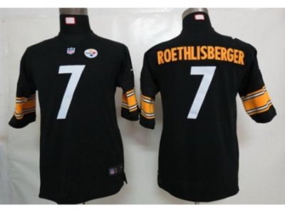 Youth Nike youth nfl Pittsburgh Steelers #7 Roethlisberger black jerseys