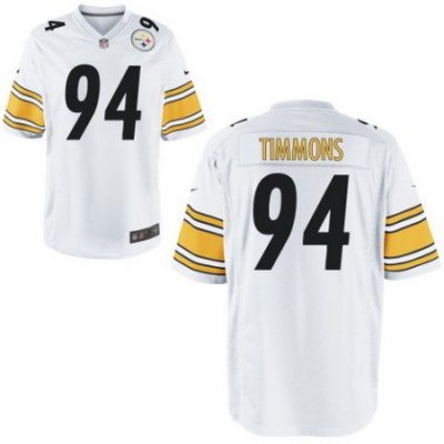 Youth Nike Pittsburgh Steelers 94# Lawrence Timmons White Color Jersey