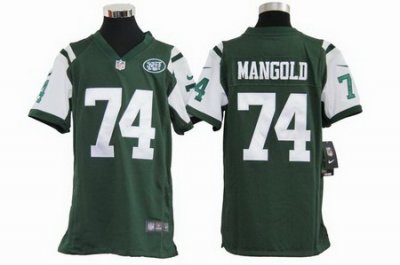 Youth Nike Youth New York Jets #74 Nick Mangold Green jerseys