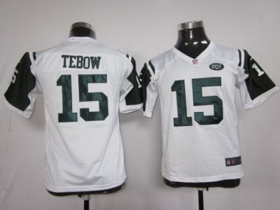 Youth Nike New York Jets #15 Tebow White Nike NFL Jerseys