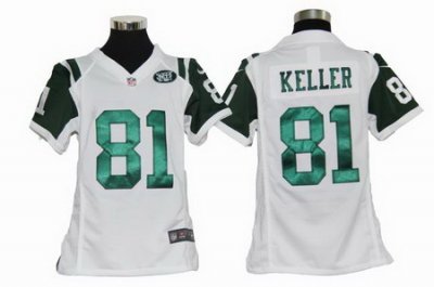 Youth Nike New York Jets 81# Dustin Keller White Jerseys