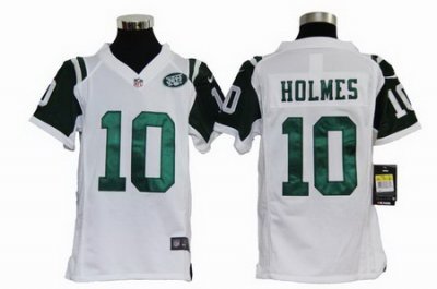 Youth Nike New York Jets 10# Santonio Holmes White Nike NFL Jerseys