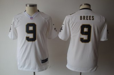 Youth Nike NFL new Orleans Saints #9 brees White Jersey