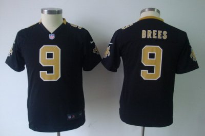 Youth Nike NFL new orleans Saints #9 brees Black Jersey