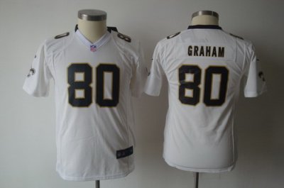 Youth Nike New Orleans Saints #80 Jimmy Graham White Jerseys