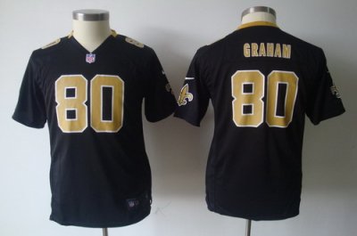 Youth Nike New Orleans Saints #80 Jimmy Graham Black Jerseys