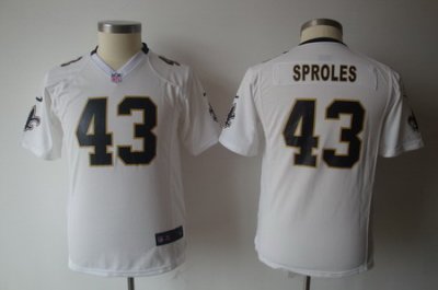 Youth Nike New Orleans Saints #43 Darren Sproles White Jerseys