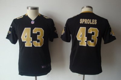 Youth Nike New Orleans Saints #43 Darren Sproles black Jerseys