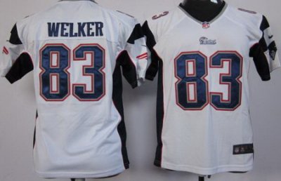 Youth Nike New England Patriots 83 Wes Welker White Nike NFL Jersey