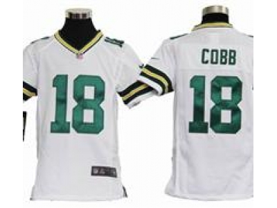 Youth Nike Youth Green Bay Packers #18 Randall Cobb White jerseys