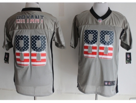 Nike Dallas cowboys 88 Dez Bryant Grey Elite USA Flag Fashion Shadow NFL Jersey