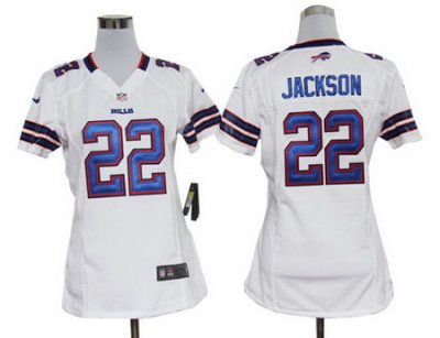 Women Nike Buffalo Bills 22# Jackson White Jersey