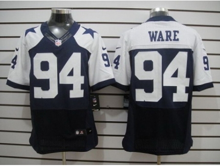 Nike Dallas Cowboys 94 DeMarcus Ware Blue Elite Thankgivings NFL Jersey