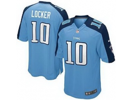 Nike Tennessee Titans 10 Jake Locker Light Blue Game Jersey