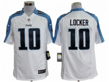 Nike Tennessee Titans 10 Jake Locker whitw Game Jersey