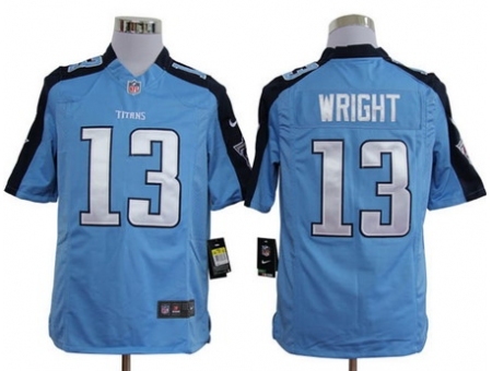 Nike Tennessee Titans 13 Kendall Wright Light Blue Game NFL Jersey