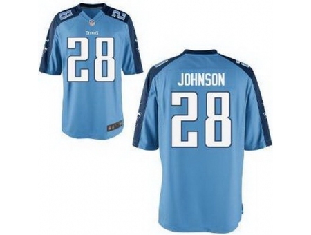 Nike Tennessee Titans 28 Chris Johnson Light Blue Game NFL Jersey