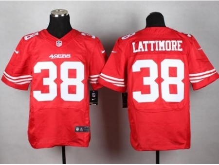 Nike San Francisco 49ers 38 Marcus Lattimore Red Elite NFL Jersey