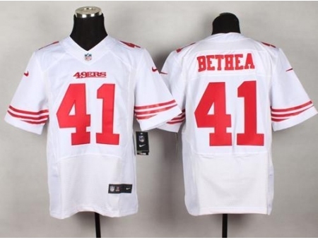 Nike San Francisco 49ers 41 Antoine Bethea White Elite NFL Jersey