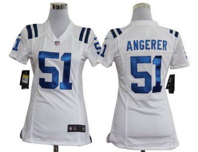 Women Nike Indianapolis Colts 51# Pat Angerer White Nike NFL Jerseys