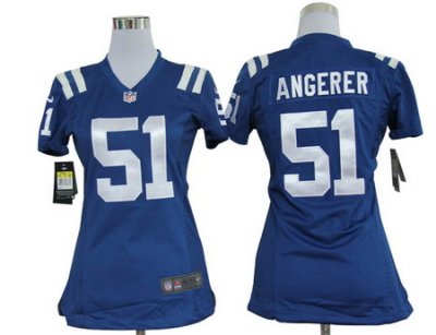 Women Nike Indianapolis Colts 51# Pat Angerer Blue Nike NFL Jerseys