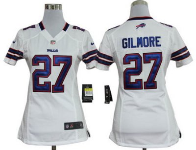 Women Nike Buffalo Bills 27 Gilmore White Jersey