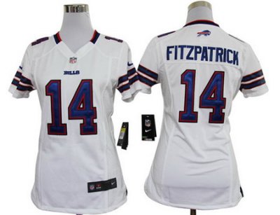 Women Nike Buffalo Bills 14 Ryan Fitzpatrick White Nike NFL Jerseys