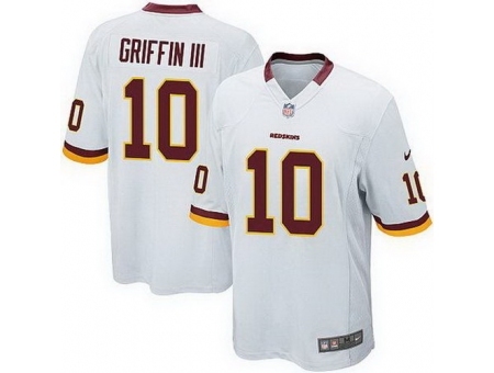 Nike Washington Redskins 10 Robert Griffin III White Game NFL Jersey