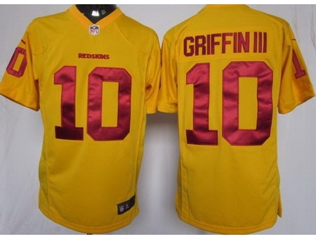 Nike Washington Redskins 10 Robert Griffin III Yellow Game NFL Jersey