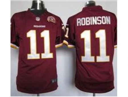 Nike Washington Redskins 11 Aldrick Robinson Red Game 80TH Patch NFL Jersey