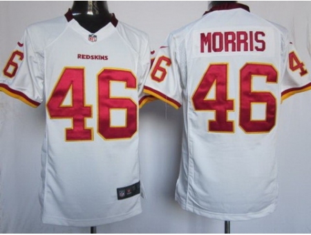 Nike Washington Redskins 46 Alfred Morris White Game NFL Jersey