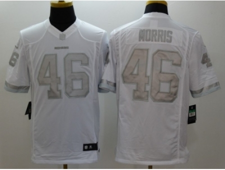 Nike Washington Redskins 46 Alfred Morris White Game Platinum NFL Jersey