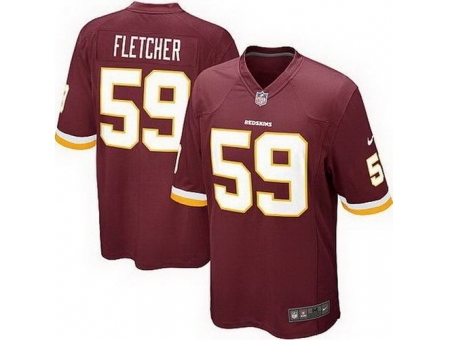 Nike Washington Redskins 59 London Fletcher Red Game NFL Jersey