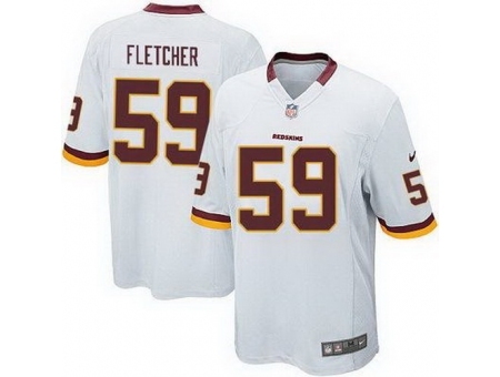 Nike Washington Redskins 59 London Fletcher White Game NFL Jersey