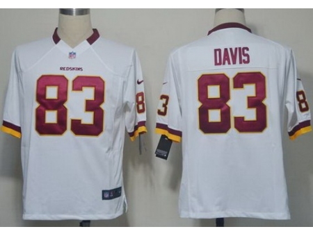 Nike Washington Redskins 83 Fred Davis White Game NFL Jersey