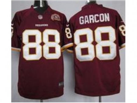 Nike Washington Redskins 88 Pierre Garcon Red Game 80TH Patch NFL Jersey