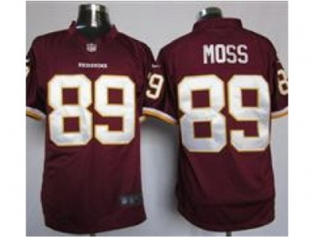 Nike Washington Redskins 89 Santana Moss Red Game NFL Jersey