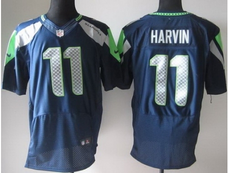 Nike Seattle Seahawks 11 Percy Harvin Blue Elite NFL Jersey