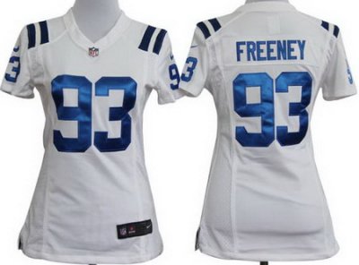 Women Nike Indianapolis Colts 93# Dwight Freeney White Nike NFL Jerseys