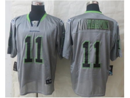 Nike Seattle Seahawks 11 Percy Harvin Grey Elite Lights Out NFL Jersey