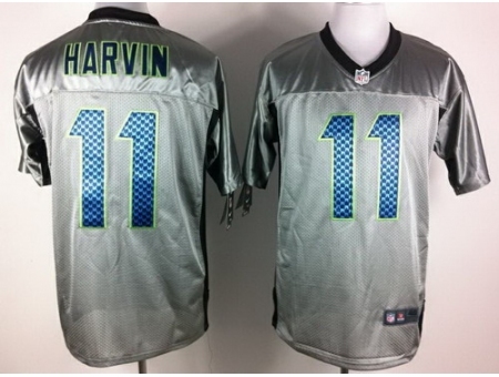 Nike Seattle Seahawks 11 Percy Harvin Grey Shadow Elite NFL Jersey